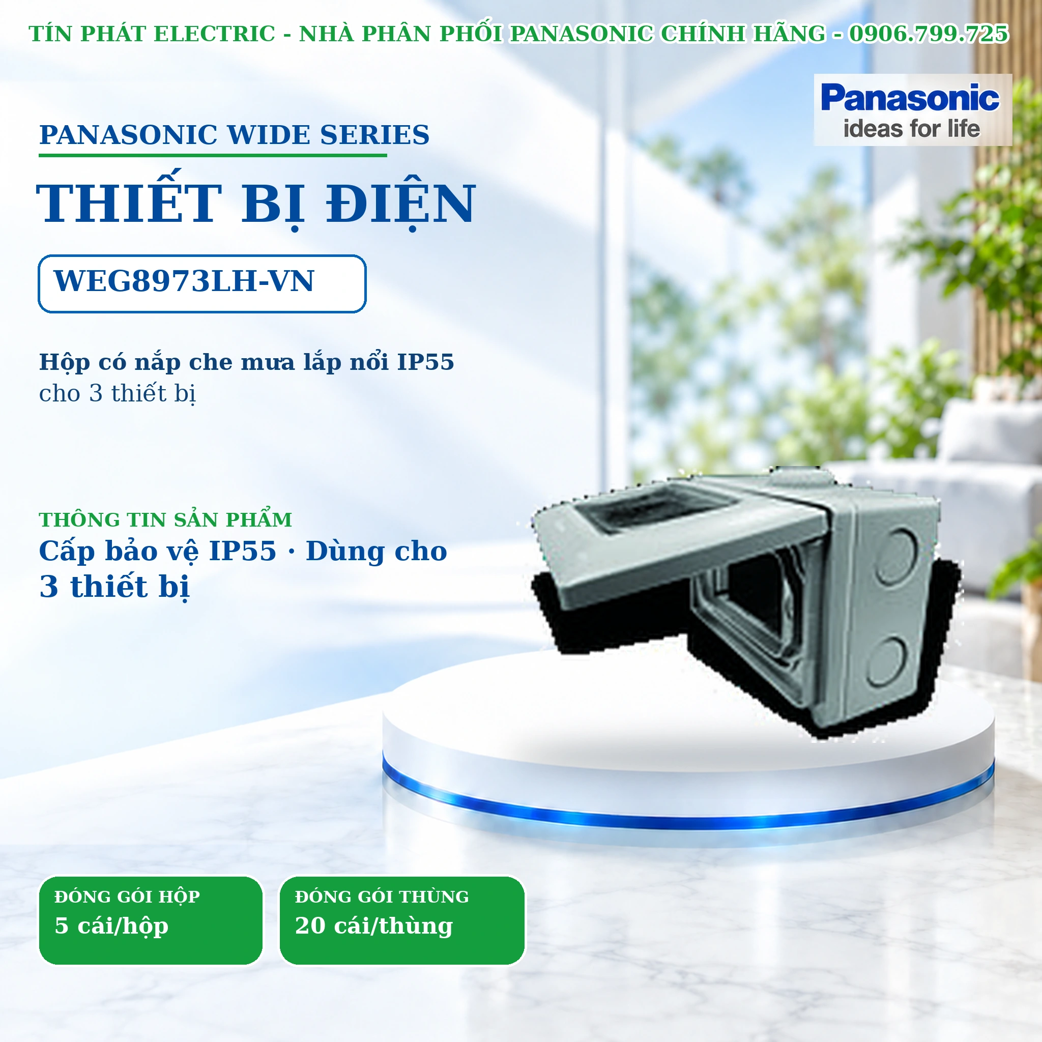 Công tắc ổ cắm Wide Series Panasonic WEG8973LH-VN
