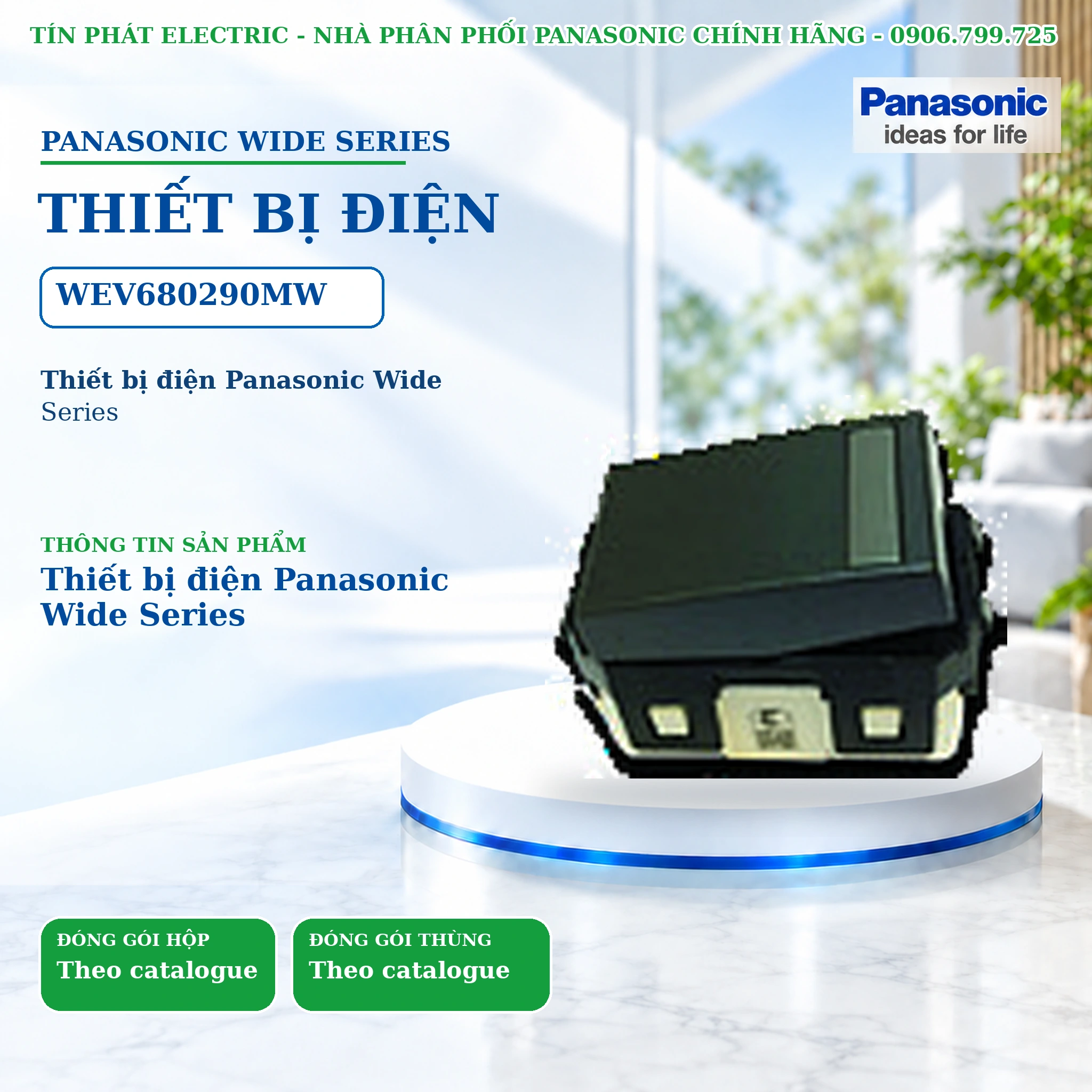 Công tắc ổ cắm Wide Series Panasonic WEV680290MW