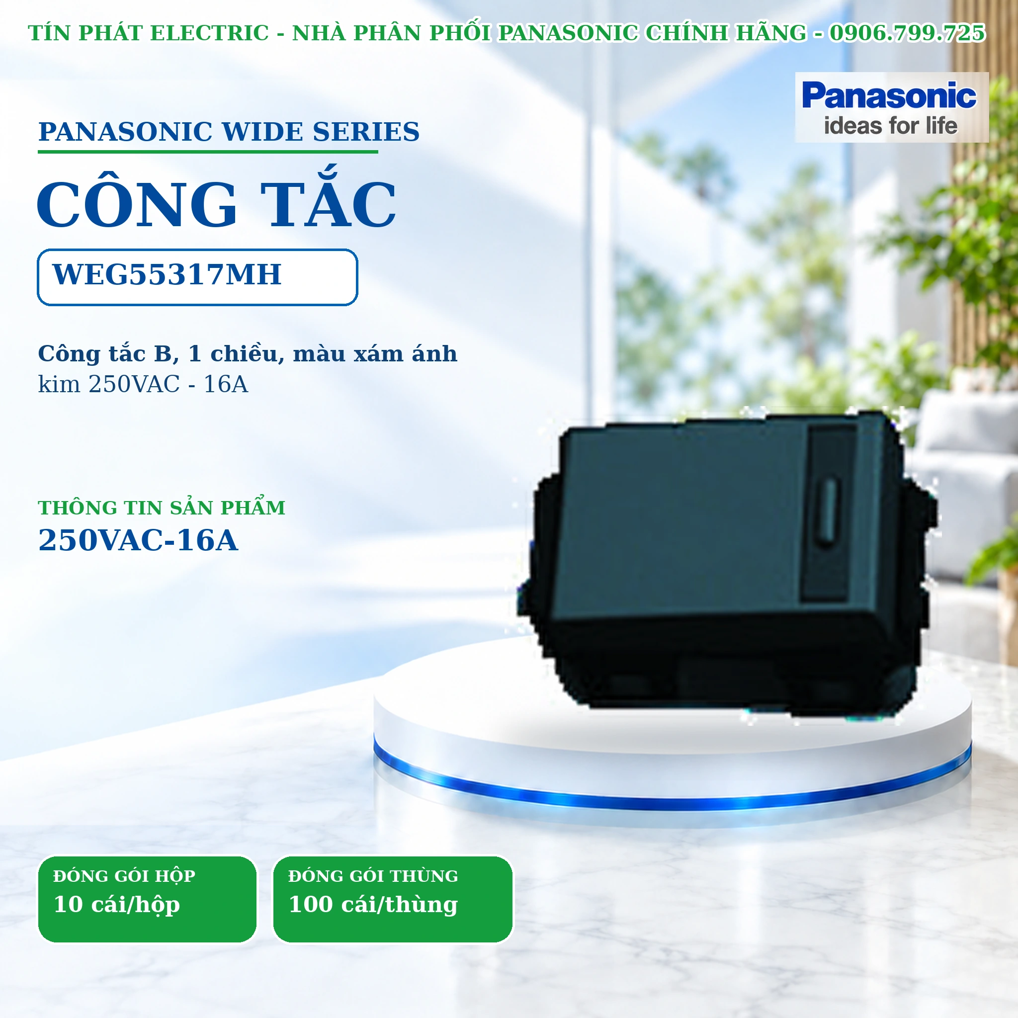 Công tắc ổ cắm Wide Series Panasonic WEG55317MH