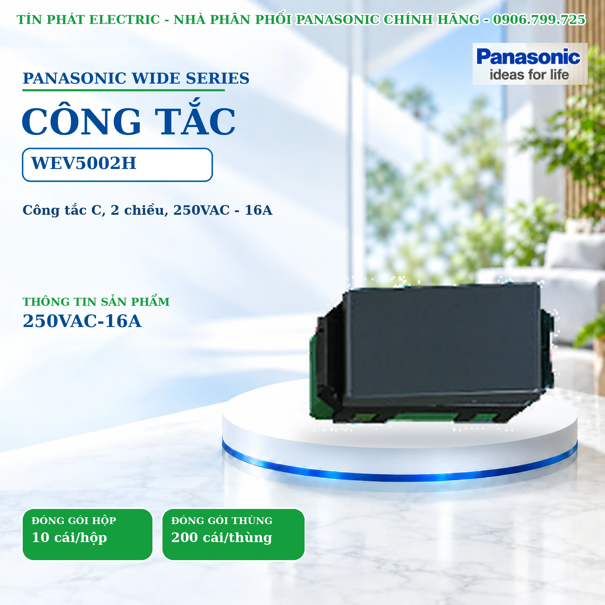 Công tắc ổ cắm Wide Series Panasonic WEV5002H