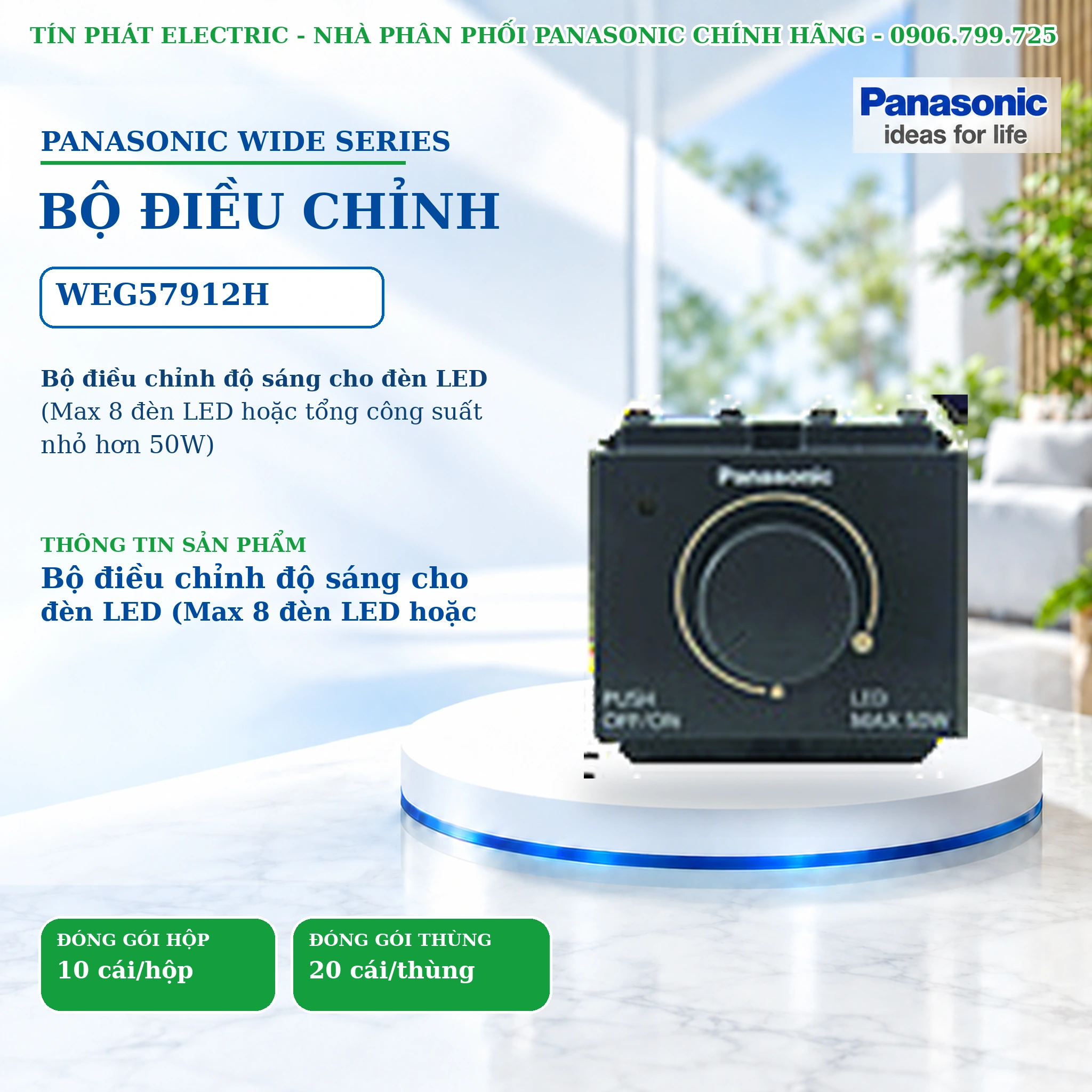 Công tắc ổ cắm Wide Series Panasonic WEG57912H