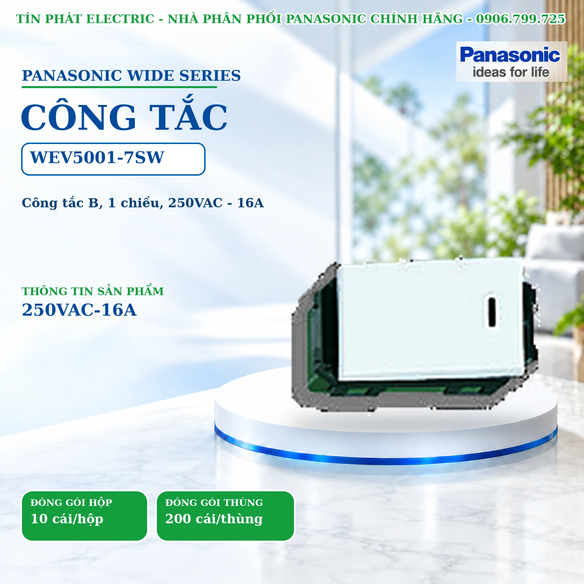 Công tắc ổ cắm Wide Series Panasonic WEV5001-7SW