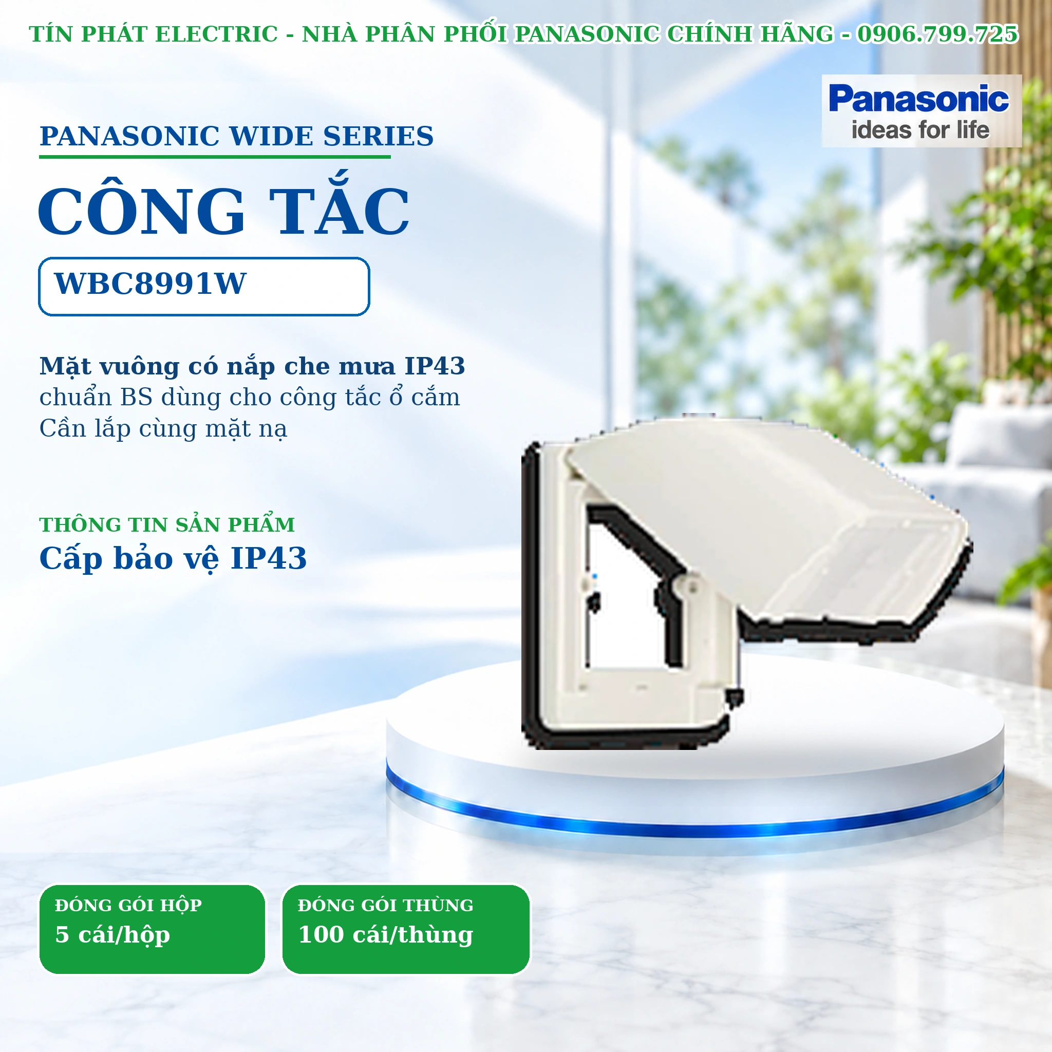 Công tắc ổ cắm Wide Series Panasonic WBC8991W