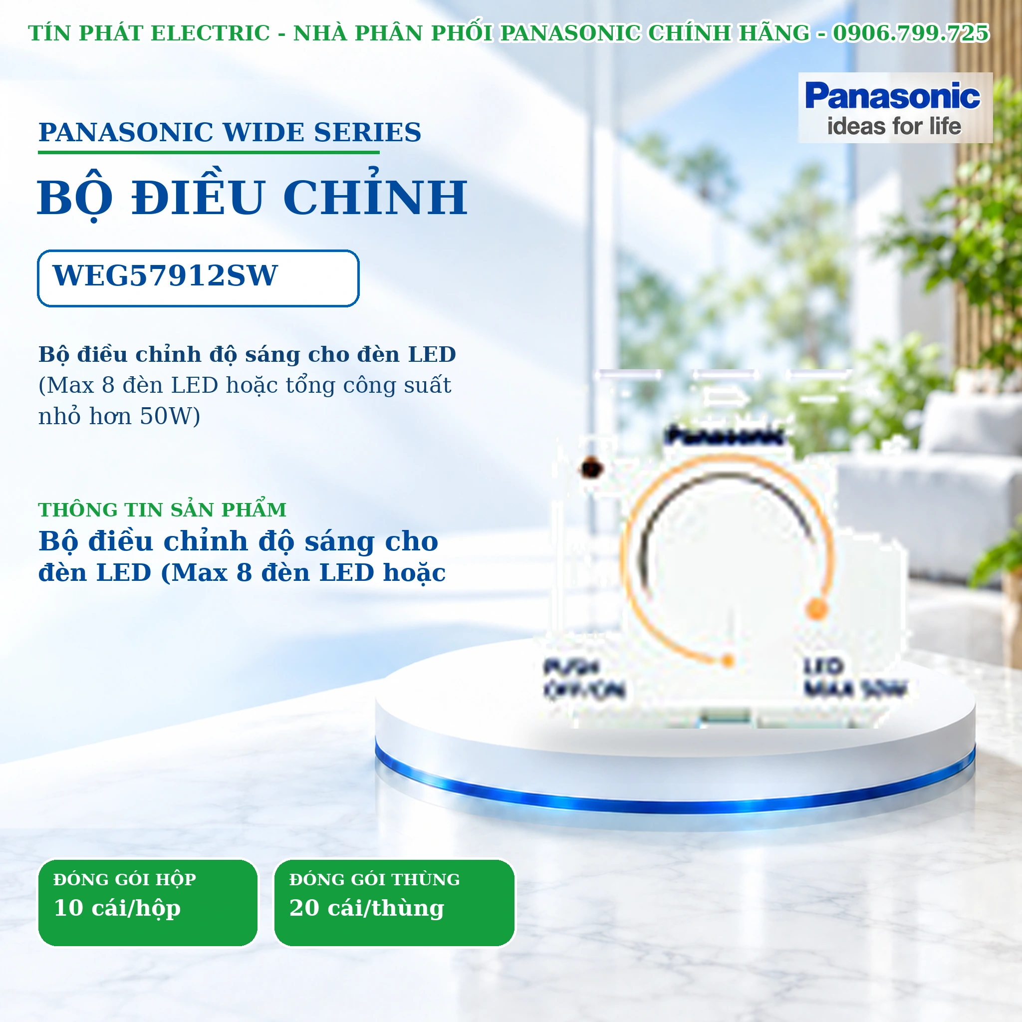 Công tắc ổ cắm Wide Series Panasonic WEG57912SW