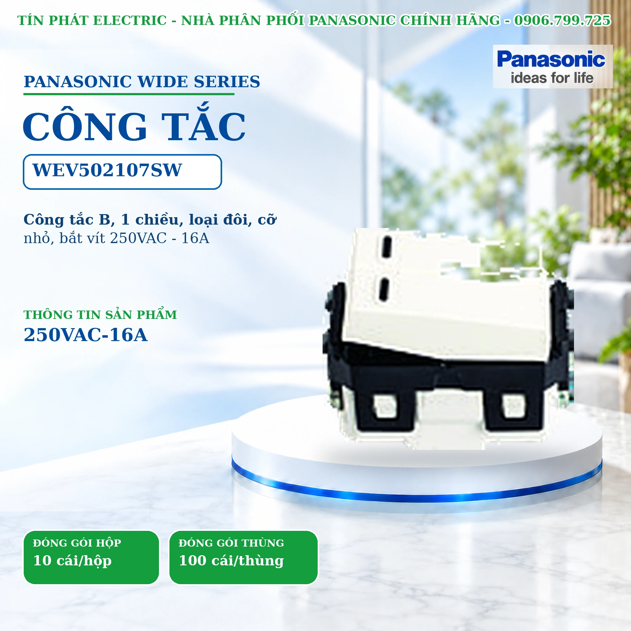 Công tắc ổ cắm Wide Series Panasonic WEV502107SW