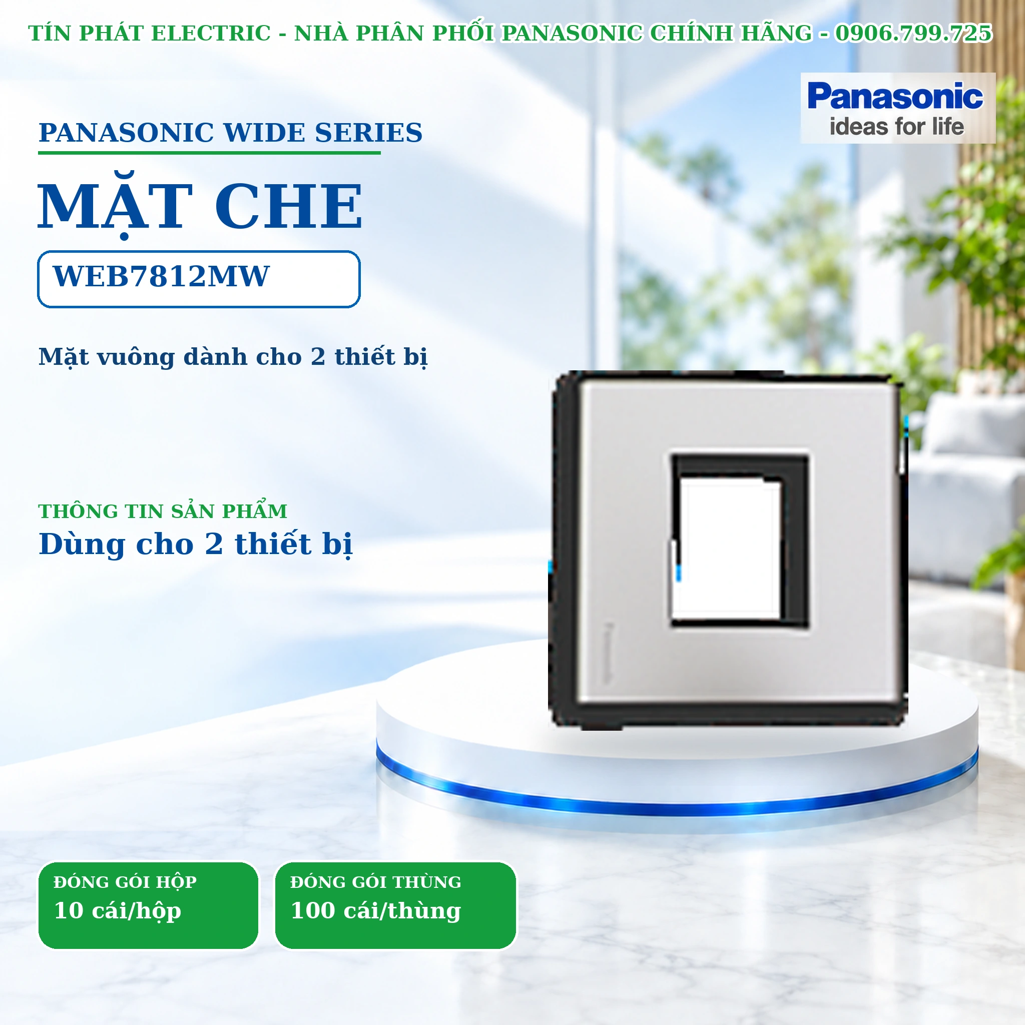 Công tắc ổ cắm Wide Series Panasonic WEB7812MW