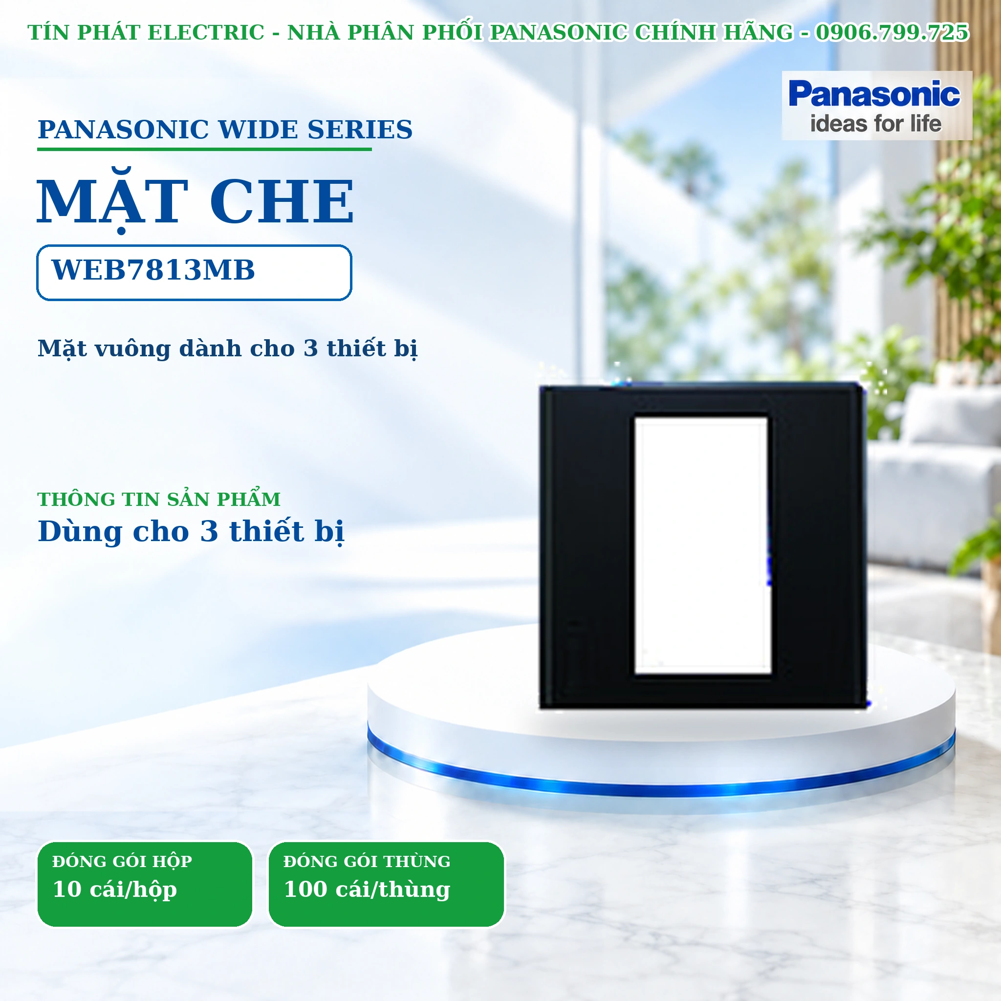 Công tắc ổ cắm Wide Series Panasonic WEB7813MB