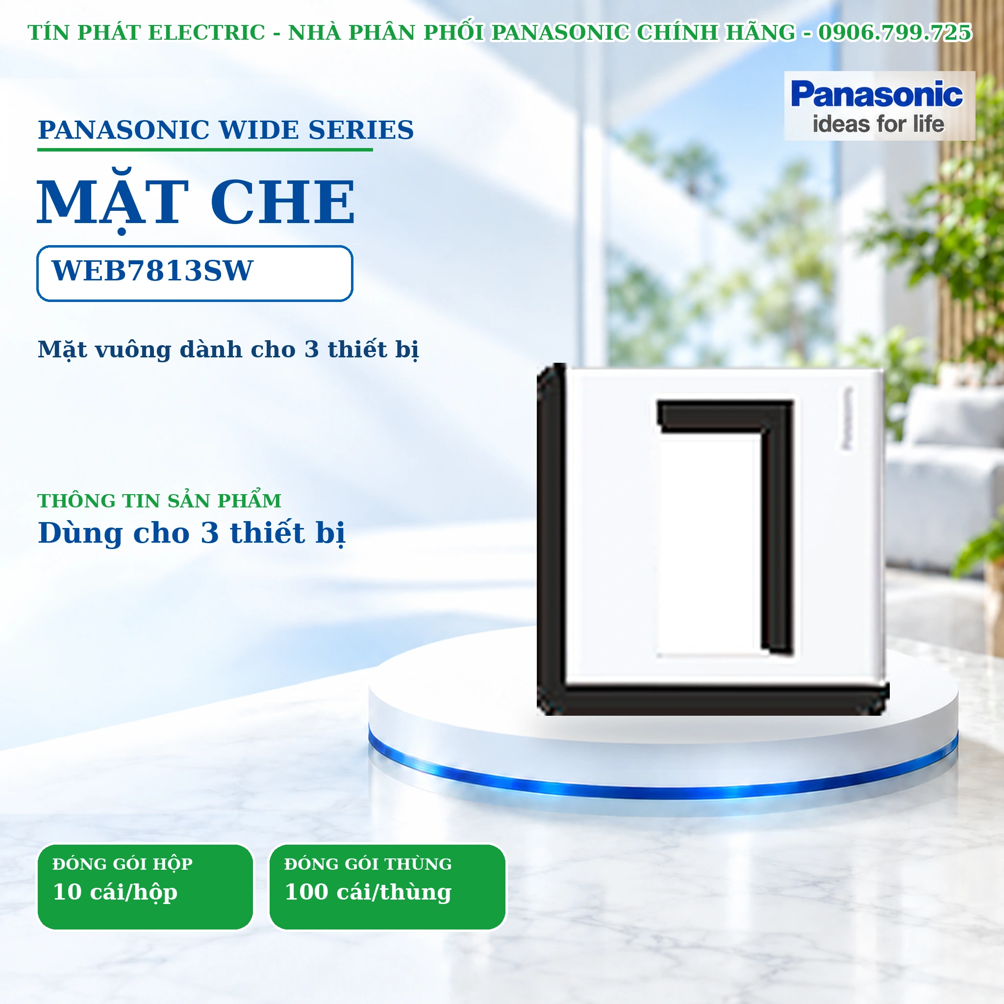 Công tắc ổ cắm Wide Series Panasonic WEB7813SW