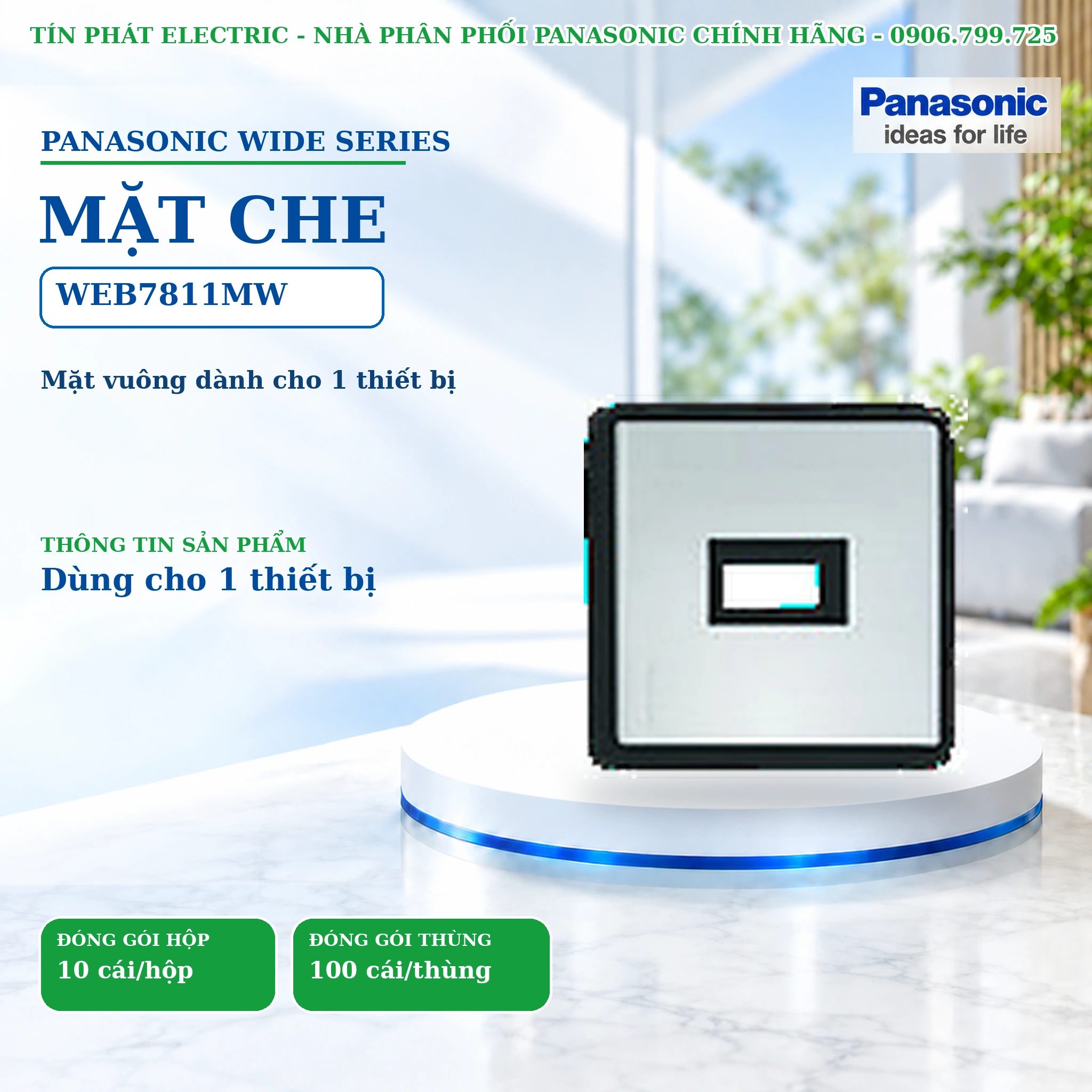 Công tắc ổ cắm Wide Series Panasonic WEB7811MW