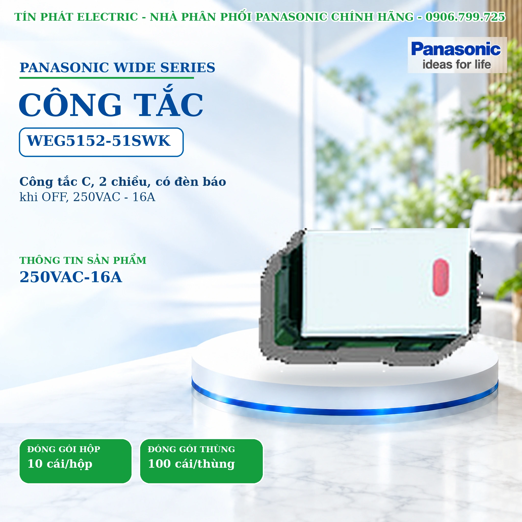 Công tắc ổ cắm Wide Series Panasonic WEG5152-51SWK