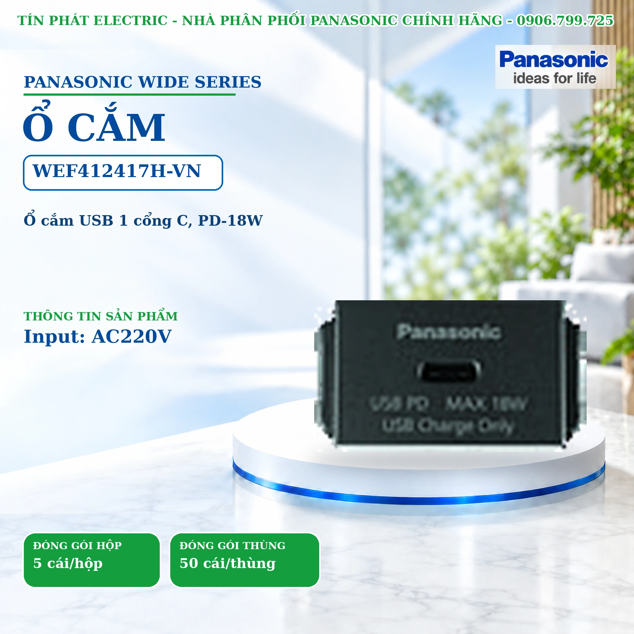 Công tắc ổ cắm Wide Series Panasonic WEF412417H-VN