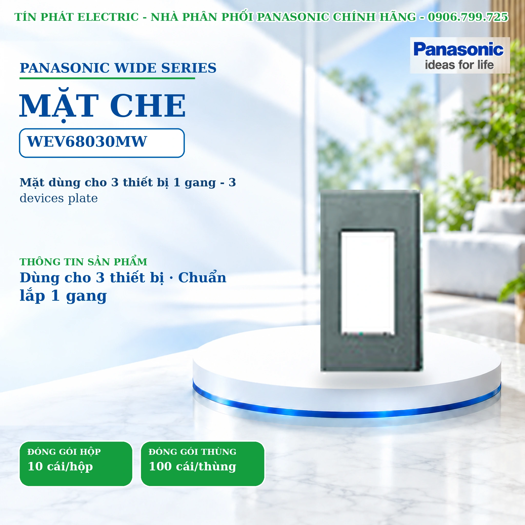 Công tắc ổ cắm Wide Series Panasonic WEV68030MW