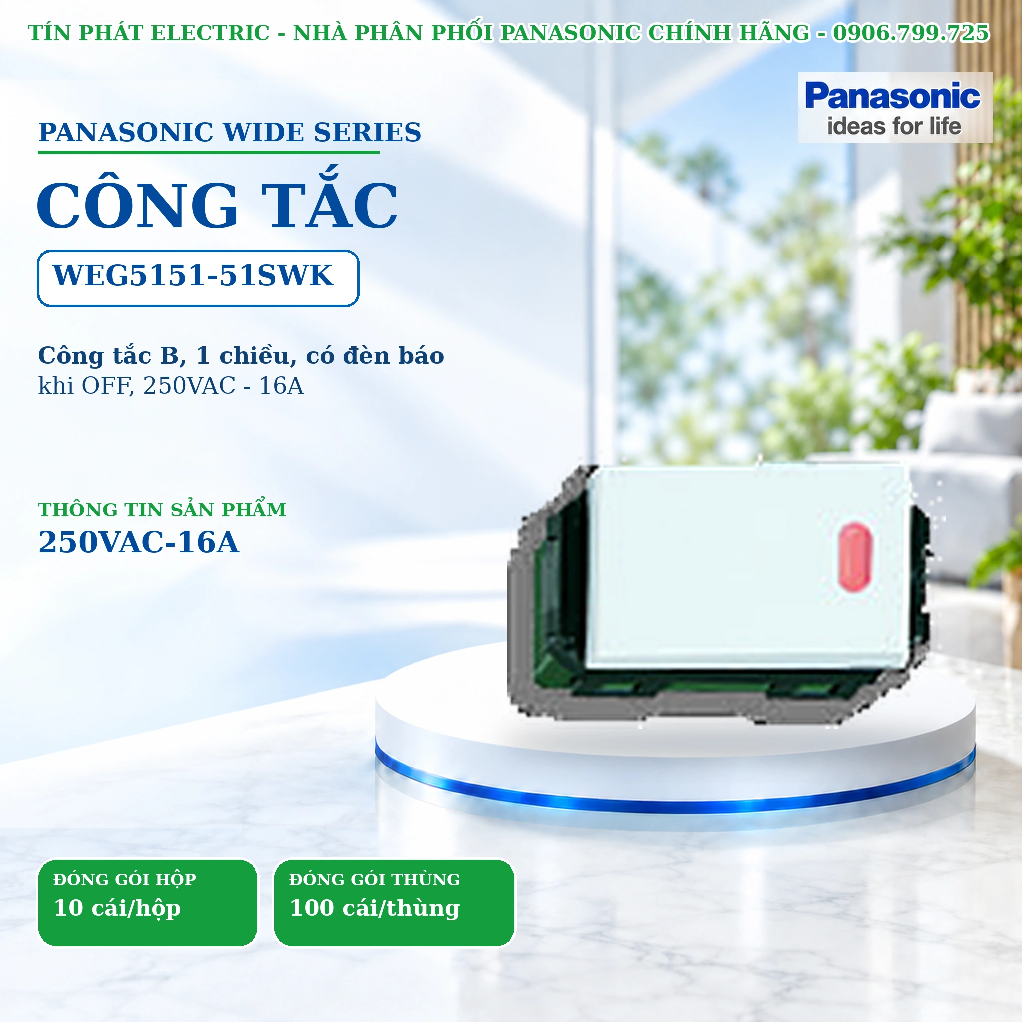 Công tắc ổ cắm Wide Series Panasonic WEG5151-51SWK