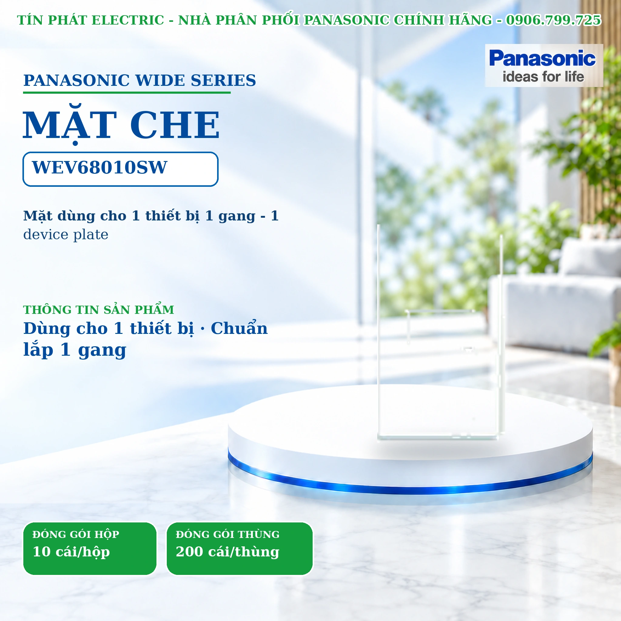 Công tắc ổ cắm Wide Series Panasonic WEV68010SW