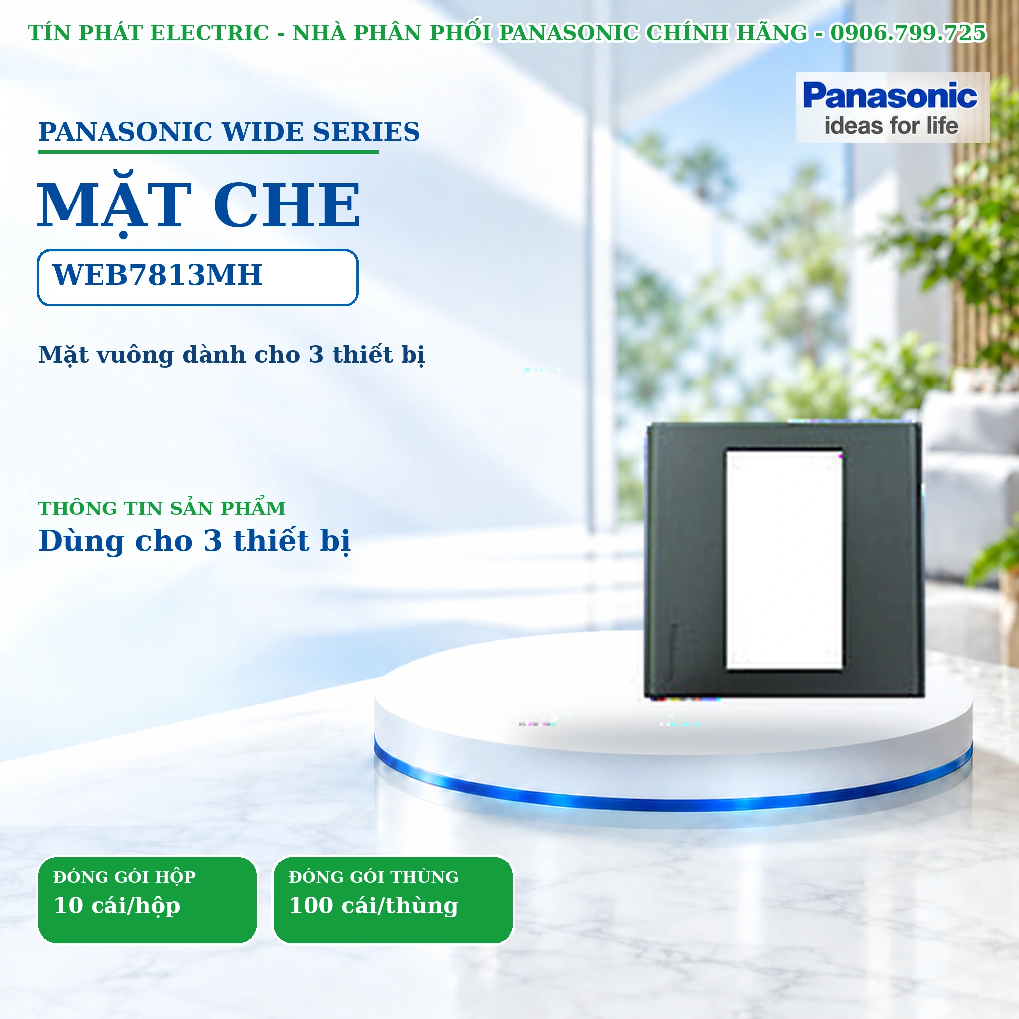Công tắc ổ cắm Wide Series Panasonic WEB7813MH