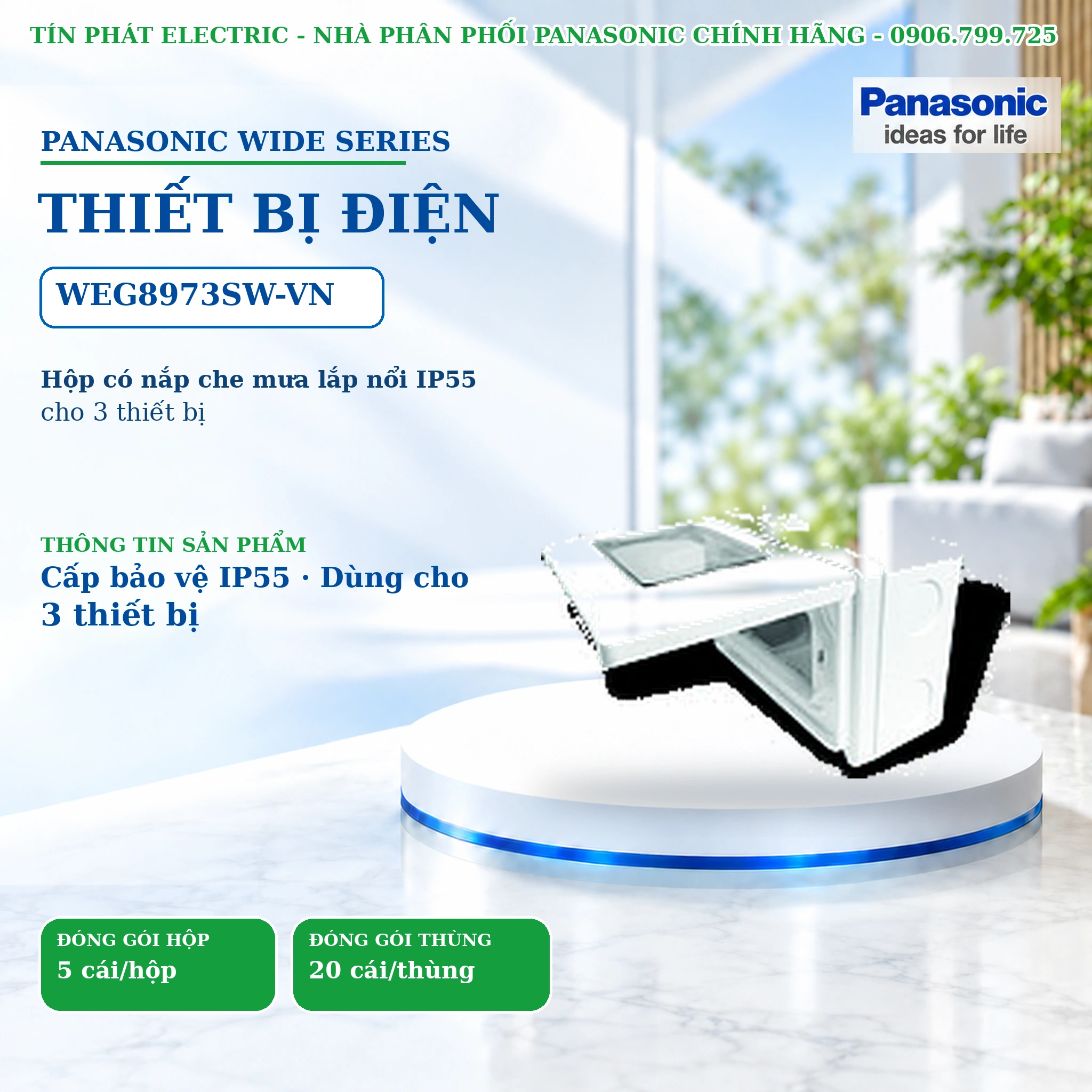 Công tắc ổ cắm Wide Series Panasonic WEG8973SW-VN