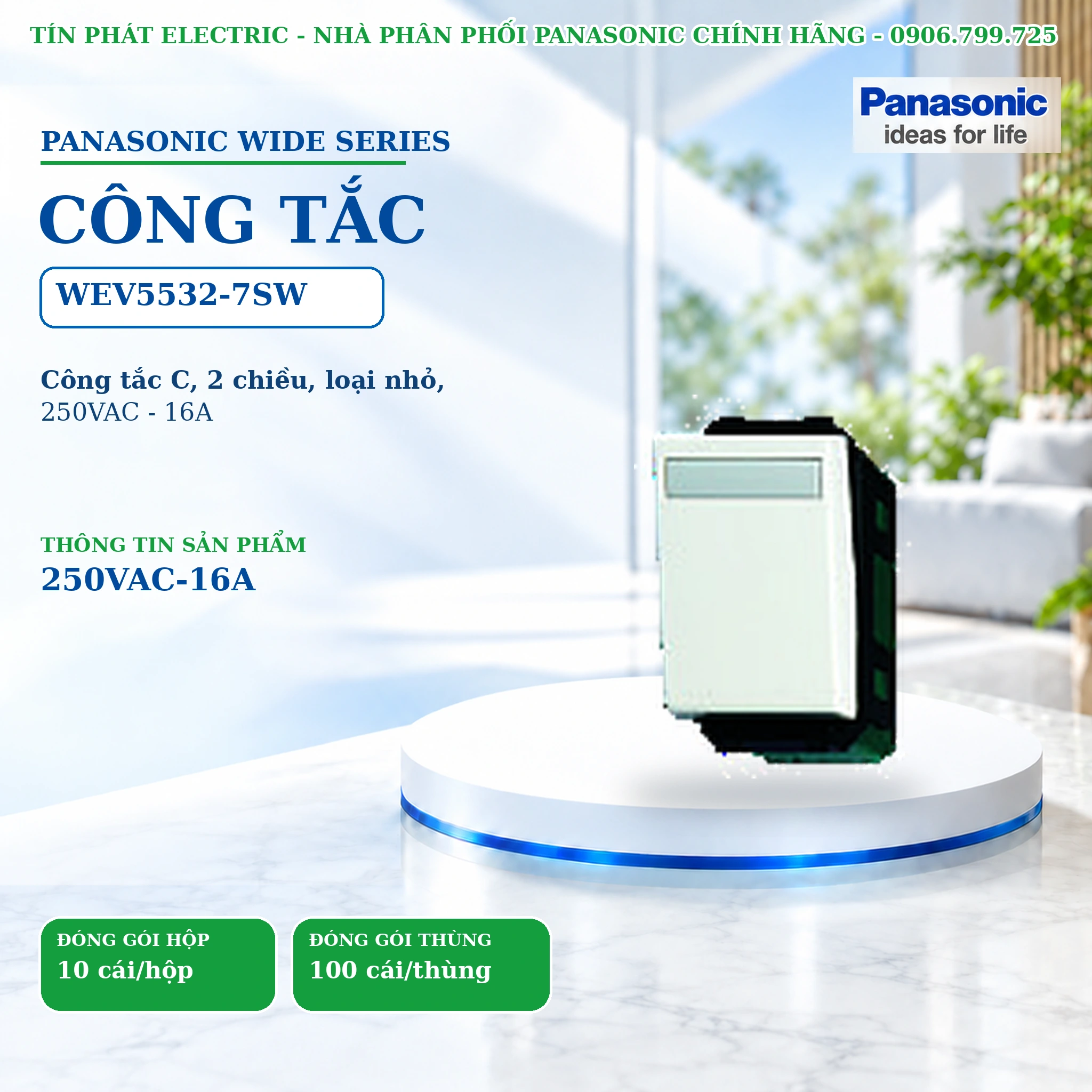 Công tắc ổ cắm Wide Series Panasonic WEV5532-7SW