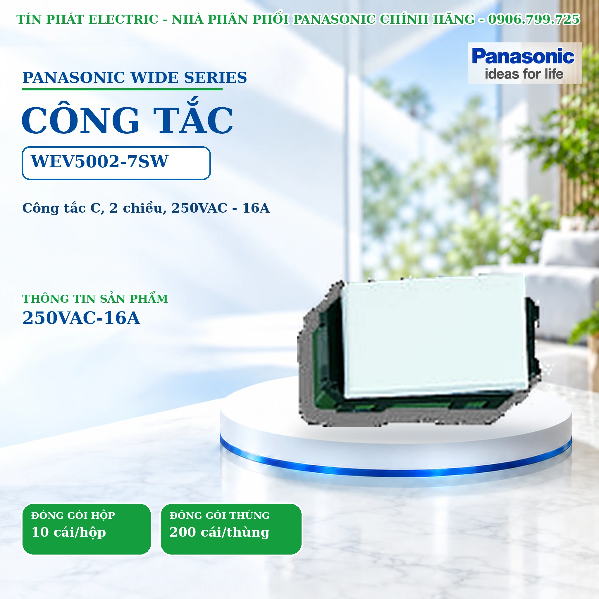 Công tắc ổ cắm Wide Series Panasonic WEV5002-7SW