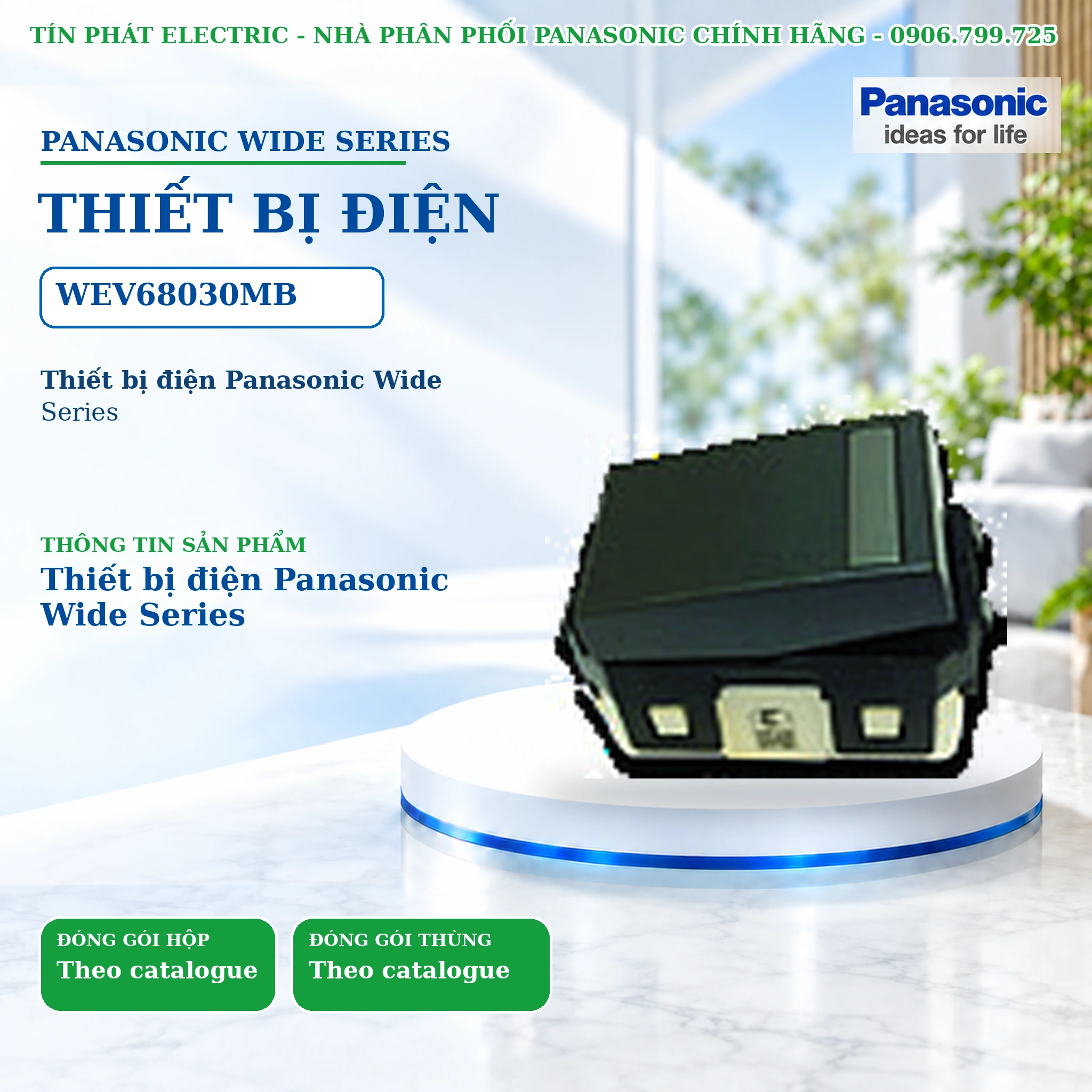 Công tắc ổ cắm Wide Series Panasonic WEV68030MB