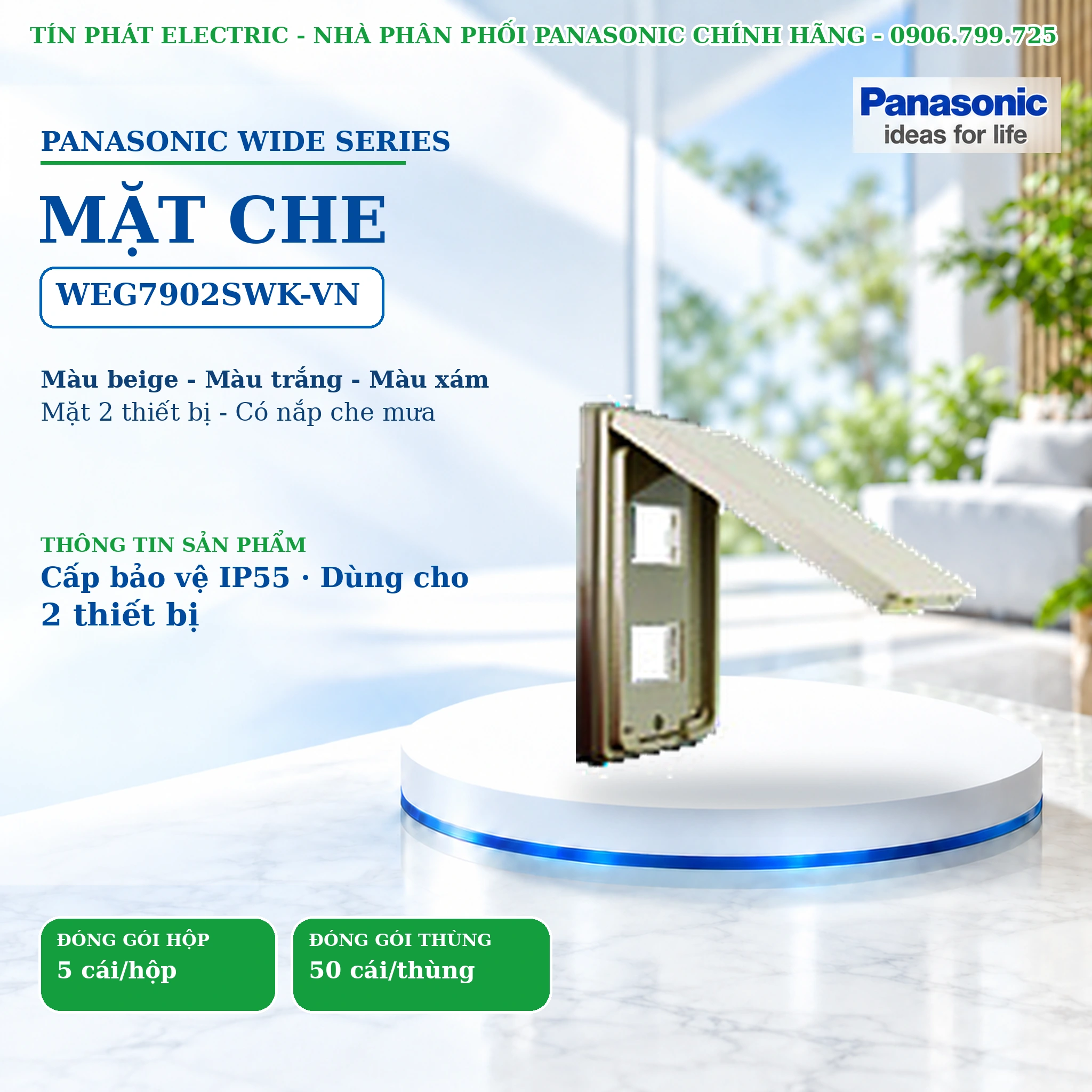 Công tắc ổ cắm Wide Series Panasonic WEG7902SWK-VN