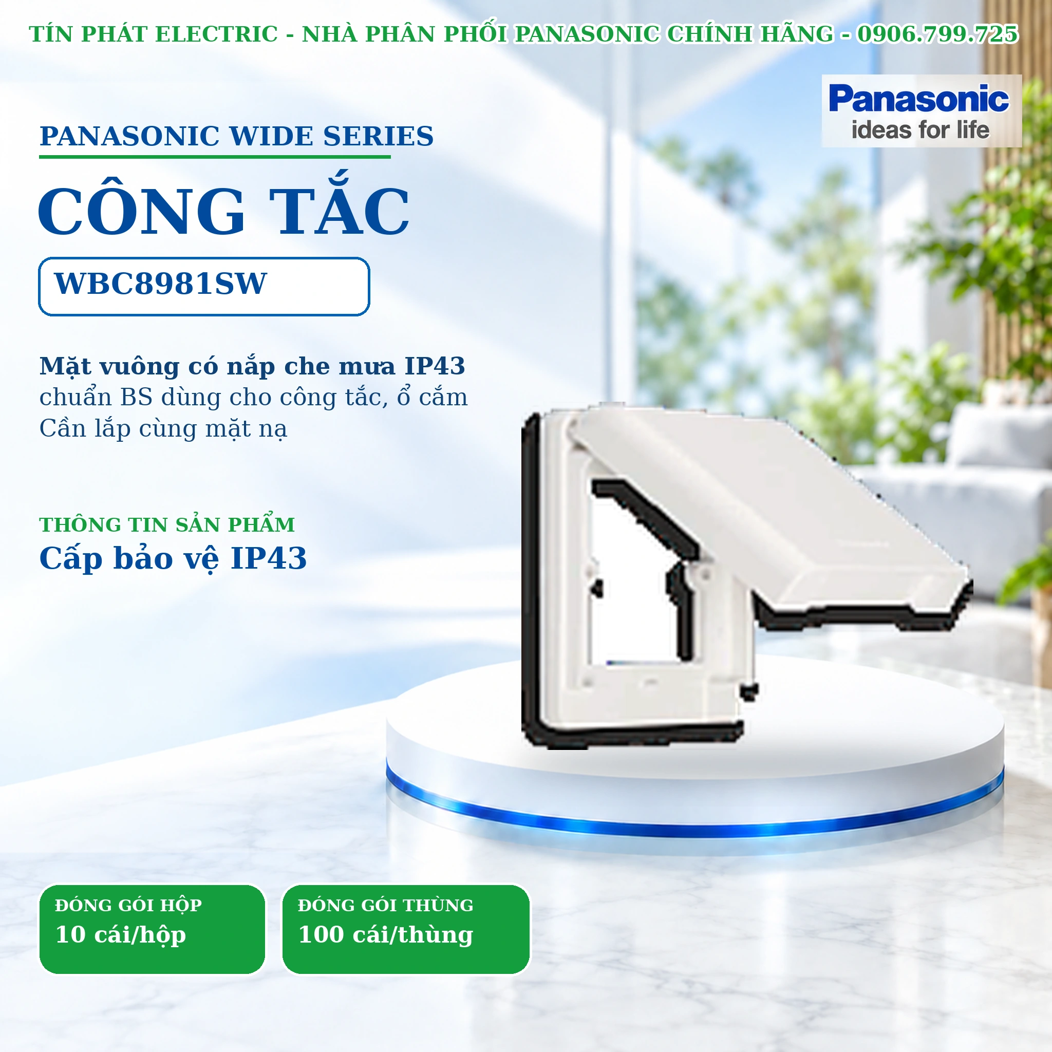 Công tắc ổ cắm Wide Series Panasonic WBC8981SW