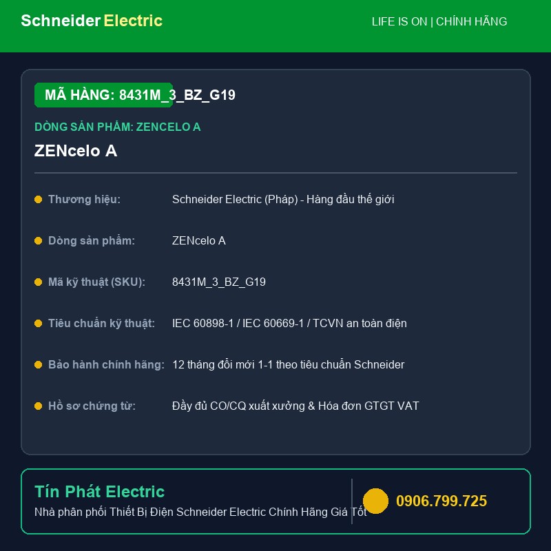 8431M_3_BZ_G19 - Thiết Bị Điện Schneider 8431M_3_BZ_G19 - ZENcelo A