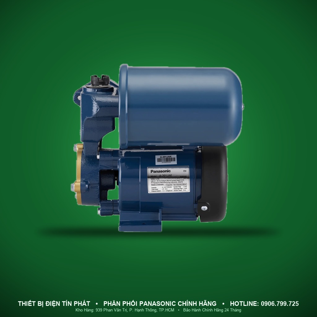 A-201JAK - A-201JAK – Máy bơm tăng áp tự động, 45L/phút, 200W – Panasonic