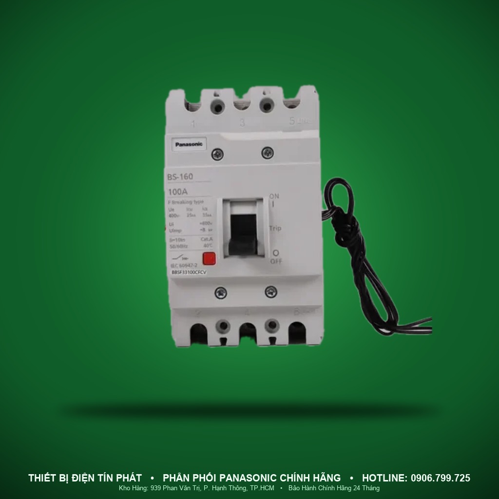 BASF3B10001MFCV - BASF3B10001MFCV – ACB loại cố định 3P, 1000A, Icu 50kA tại 400VAC – Panasonic