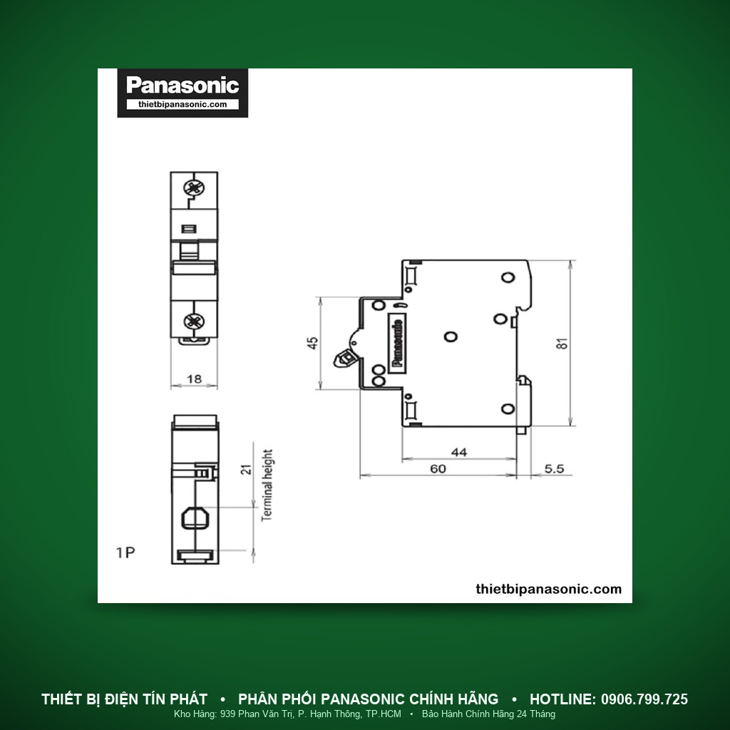 BASF3B16001MFCV - BASF3B16001MFCV – ACB loại cố định 3P, 1600A, Icu 50kA tại 400VAC – Panasonic