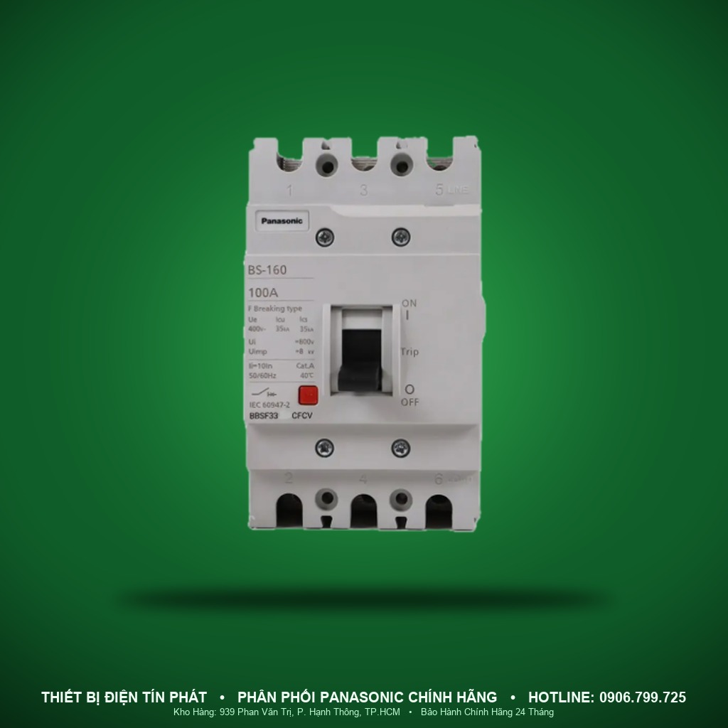 BASF3B16001PFCV - BASF3B16001PFCV – ACB loại cố định 3P, 1600A, Icu 66kA tại 400VAC – Panasonic