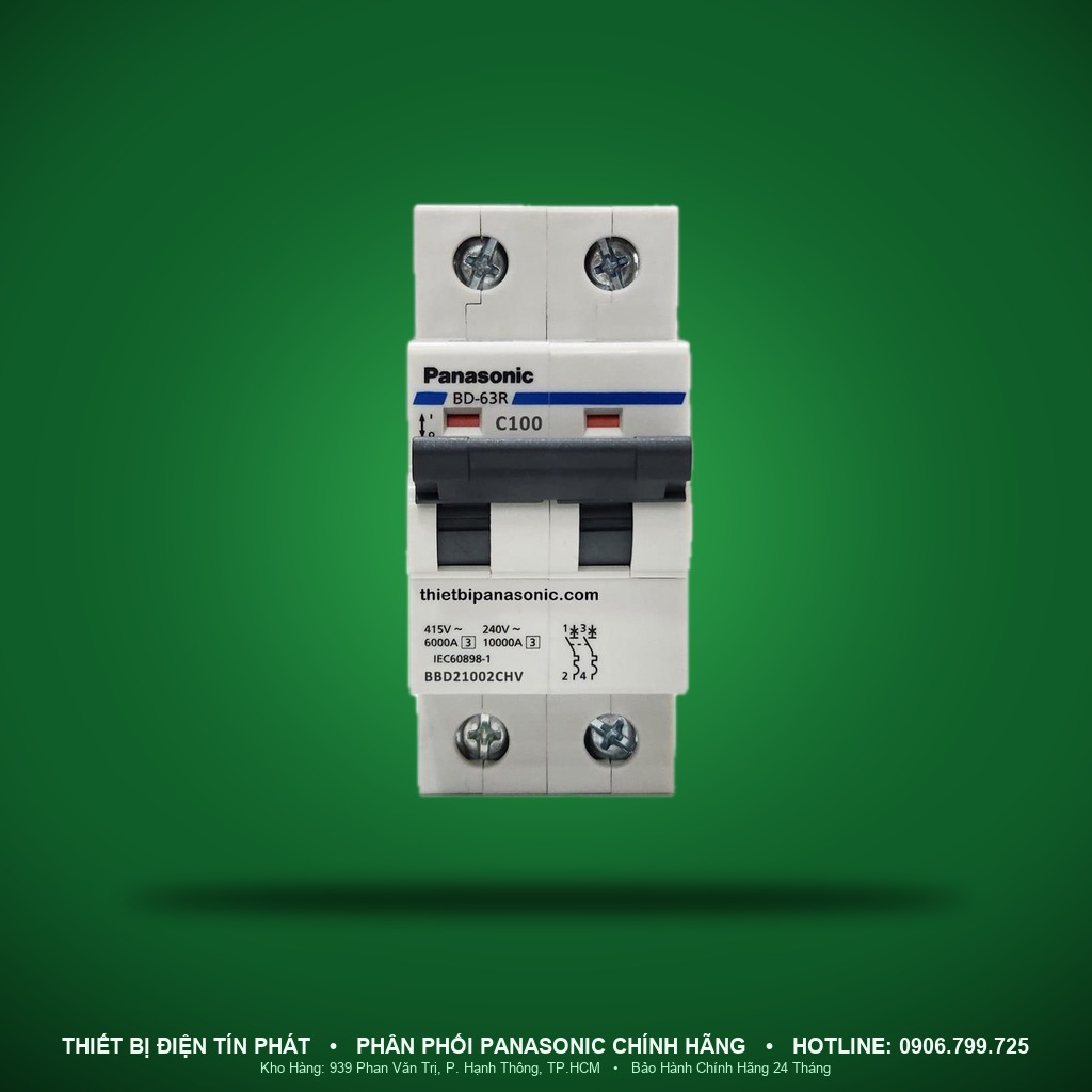 BBD2100CHV - BBD2100CHV – MCB 2P, 100A, 10kA – Panasonic