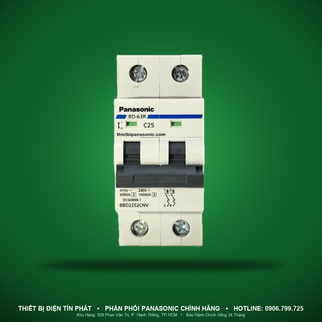 BBD225CNV - BBD225CNV – MCB 2P, 25A, 6kA – Panasonic