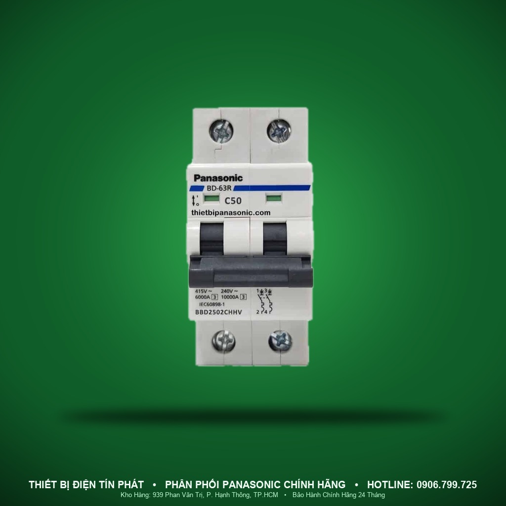 BBD250CHV - BBD250CHV – MCB 2P, 50A, 10kA – Panasonic