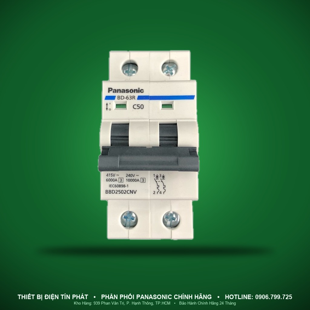 BBD250CNV - BBD250CNV – MCB 2P, 50A, 6kA – Panasonic