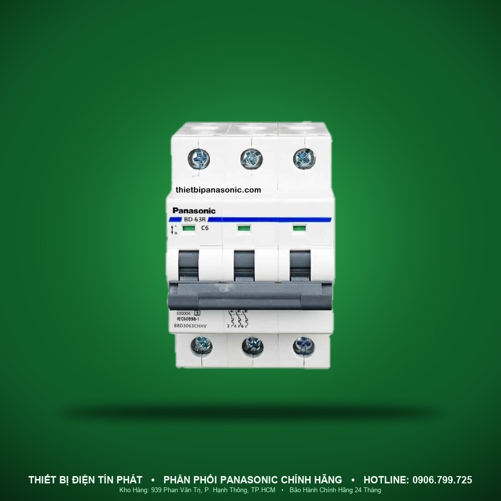 BBD306CHV - BBD306CHV – MCB 3P, 6A, 10kA – Panasonic