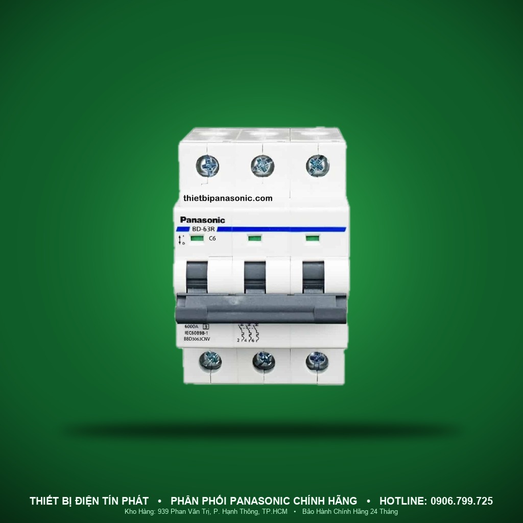 BBD306CNV - BBD306CNV – MCB 3P, 6A, 6kA – Panasonic