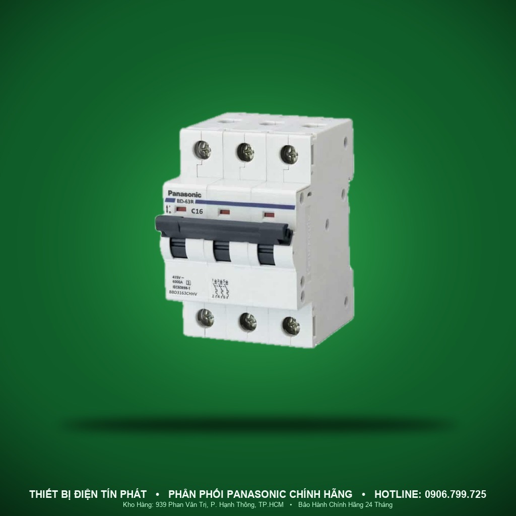BBD316CHV - BBD316CHV – MCB 3P, 16A, 10kA – Panasonic