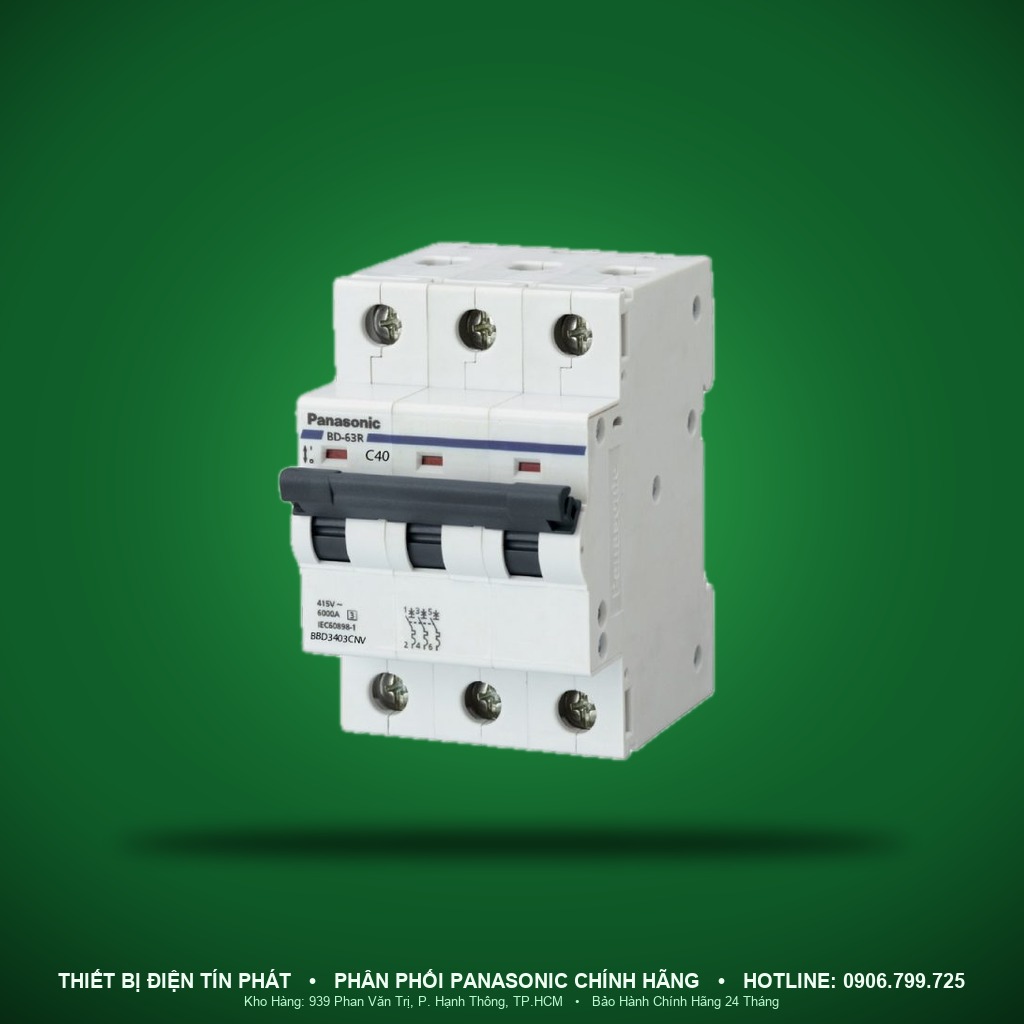 BBD340CNV - BBD340CNV – MCB 3P, 40A, 6kA – Panasonic