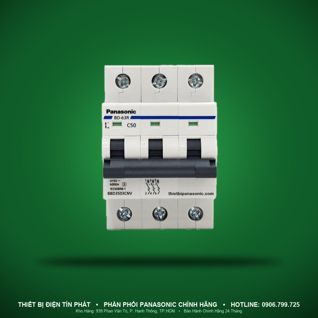 BBD350CNV - BBD350CNV – MCB 3P, 50A, 6kA – Panasonic
