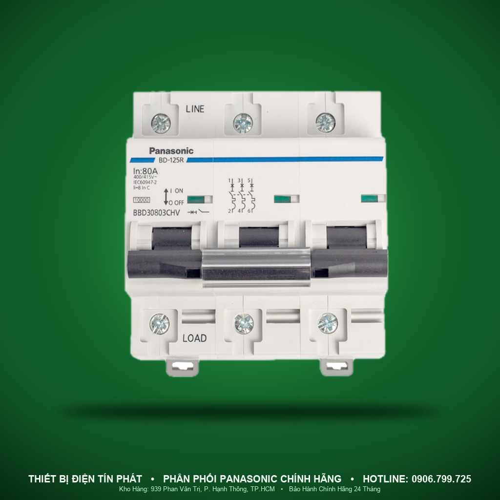 BBD380CHV - BBD380CHV – MCB 3P, 80A, 10kA – Panasonic