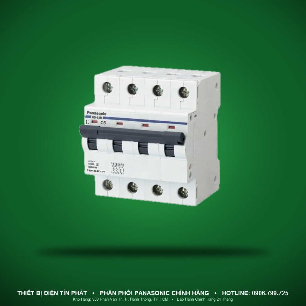 BBD406CHV - BBD406CHV – MCB 4P, 6A, 10kA – Panasonic