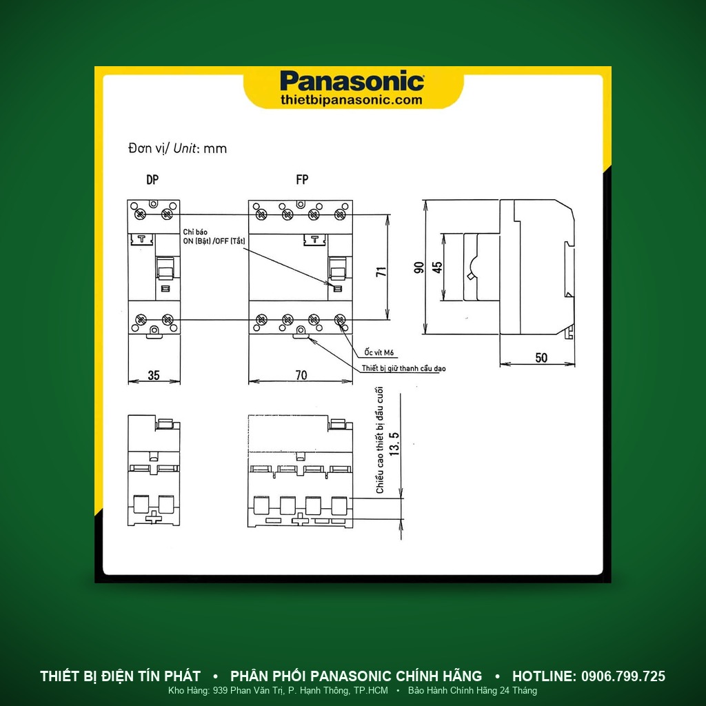 BBDW3230V - BBDW3230V – RCCB 2P, 32A, 30mA – Panasonic