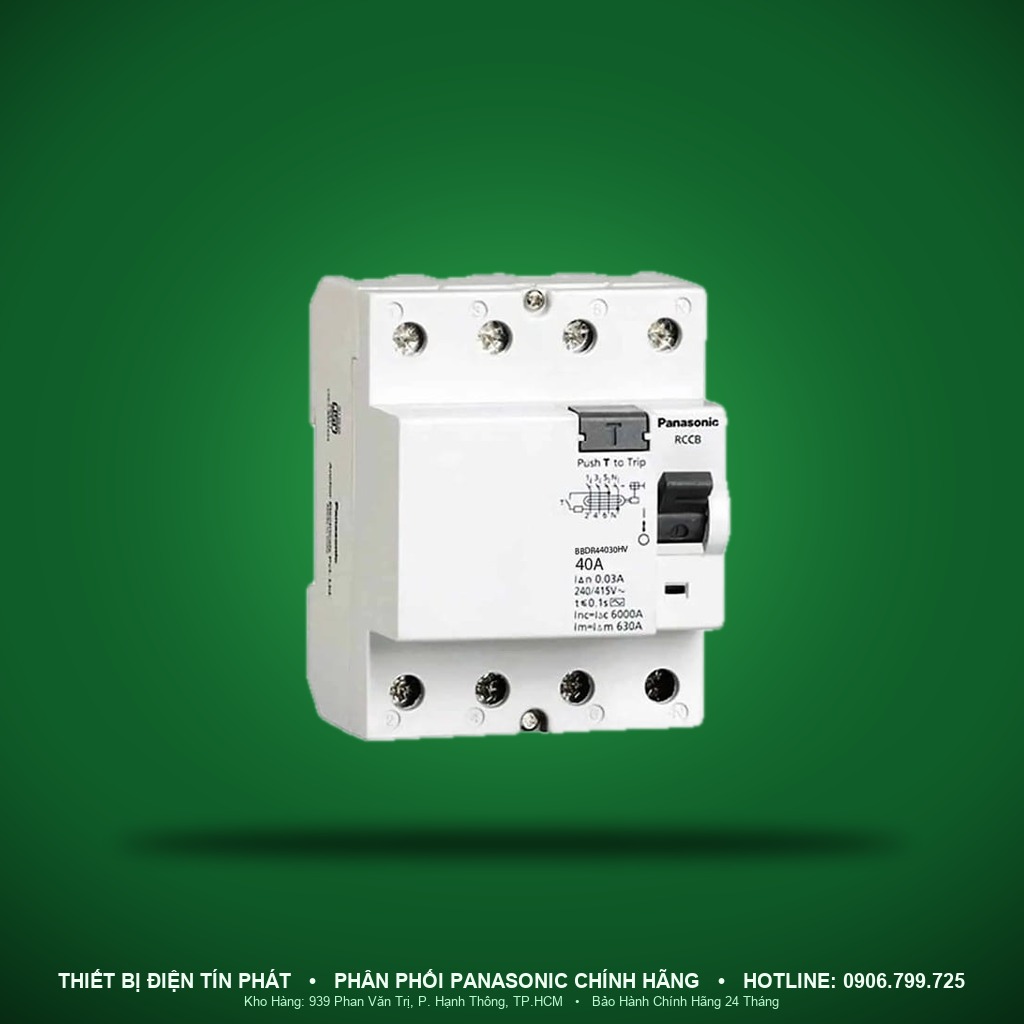 BBDW4030V - BBDW4030V – RCCB 2P, 40A, 30mA – Panasonic
