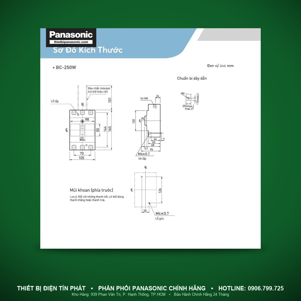 BTS325011CV - BTS325011CV – Rơ le nhiệt, dải chỉnh 17–25A, tiếp điểm 1NO + 1NC – Panasonic