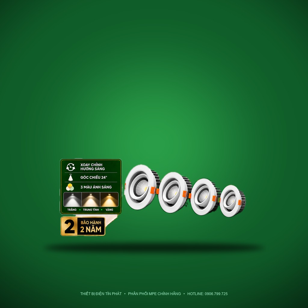 Bảng Giá LED Downlight Âm Trần MPE Series DLA 12W – 50W