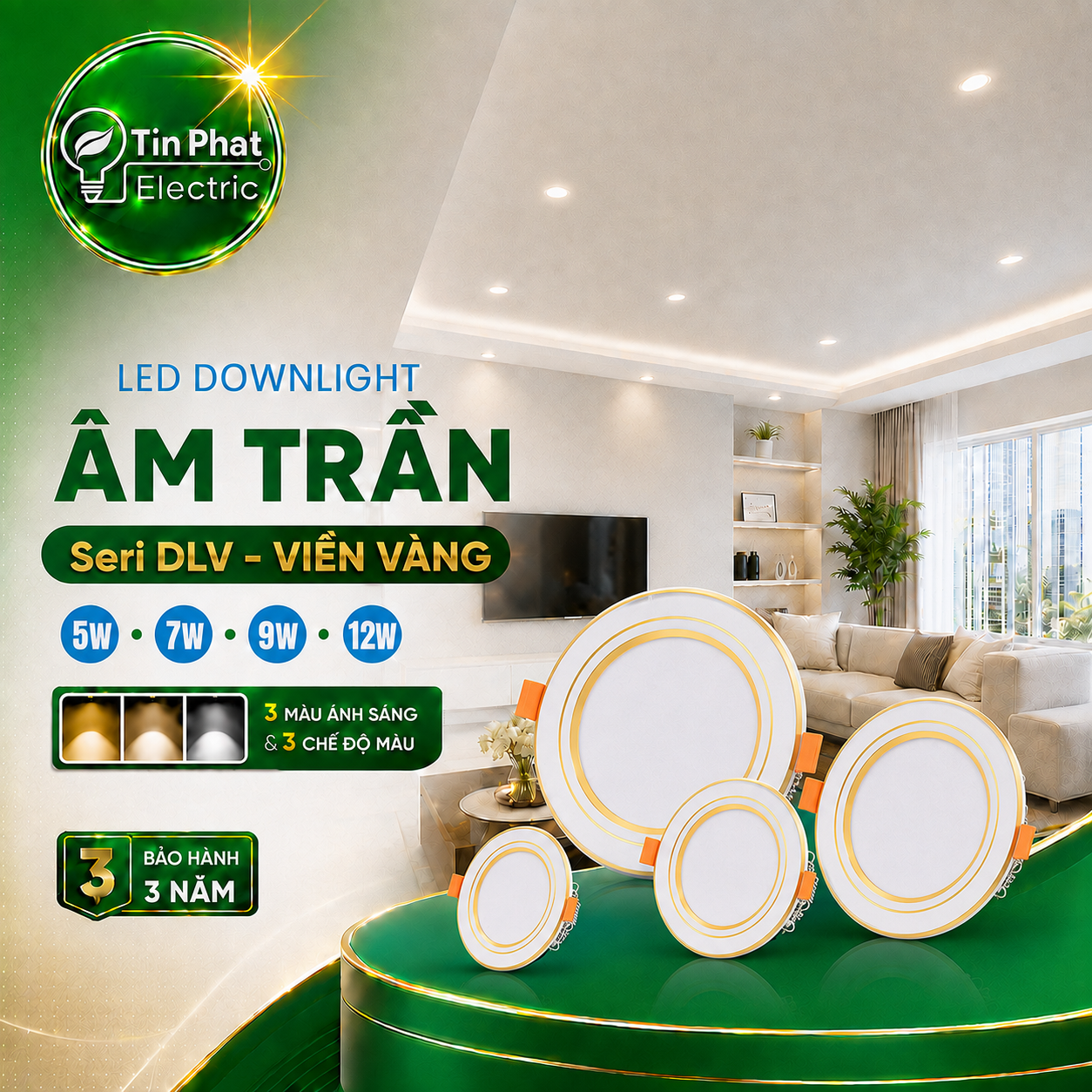 Bảng Giá LED Downlight Âm Trần MPE Series DLV 5W – 12W