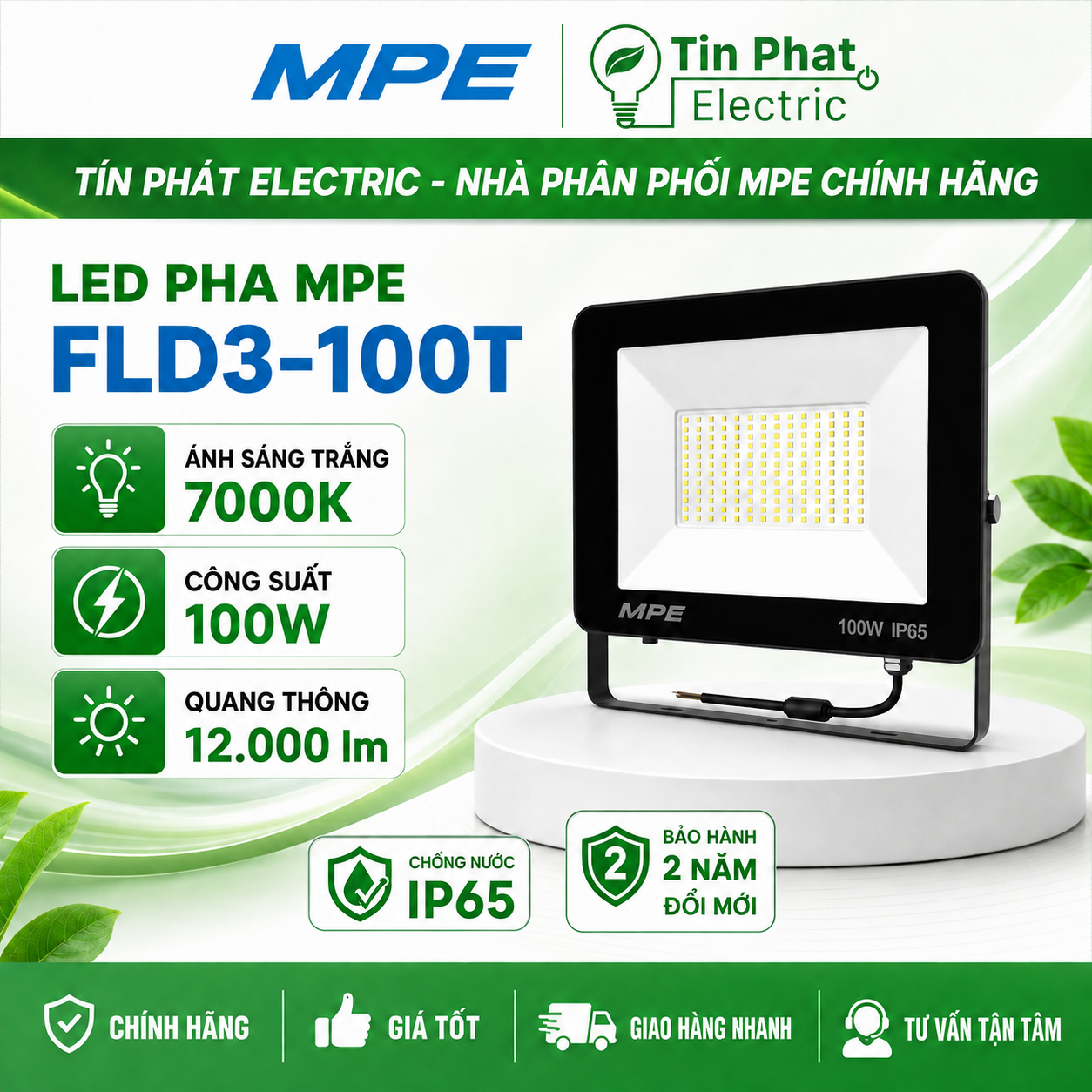 Bảng Giá LED Pha MPE Series FLD3 10W – 1000W