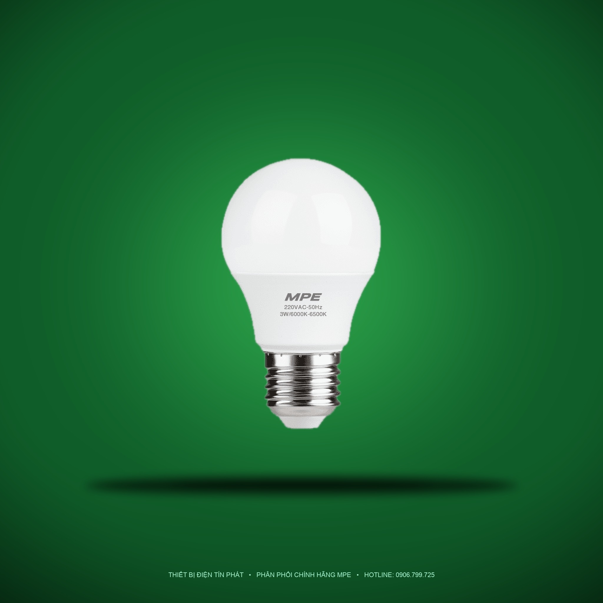 ĐÈN LED BULB 3W MPE LBD-3 ( Trắng, Vàng )