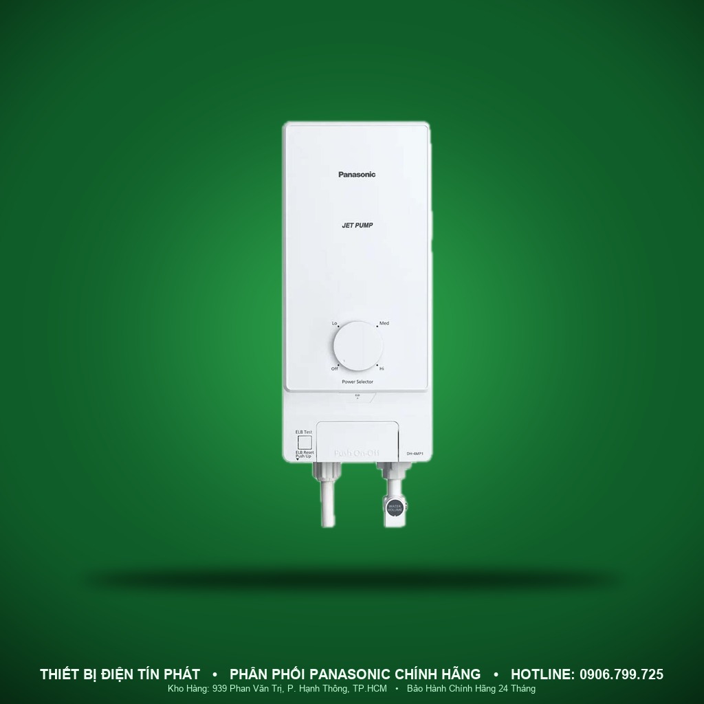 DH-4MP1VW - DH-4MP1VW – Máy nước nóng trực tiếp Tiêu chuẩn Series có bơm trợ lực, 4,5kW, màu trắng, Nút vặn điều chỉnh nhiệt độ – Panasonic