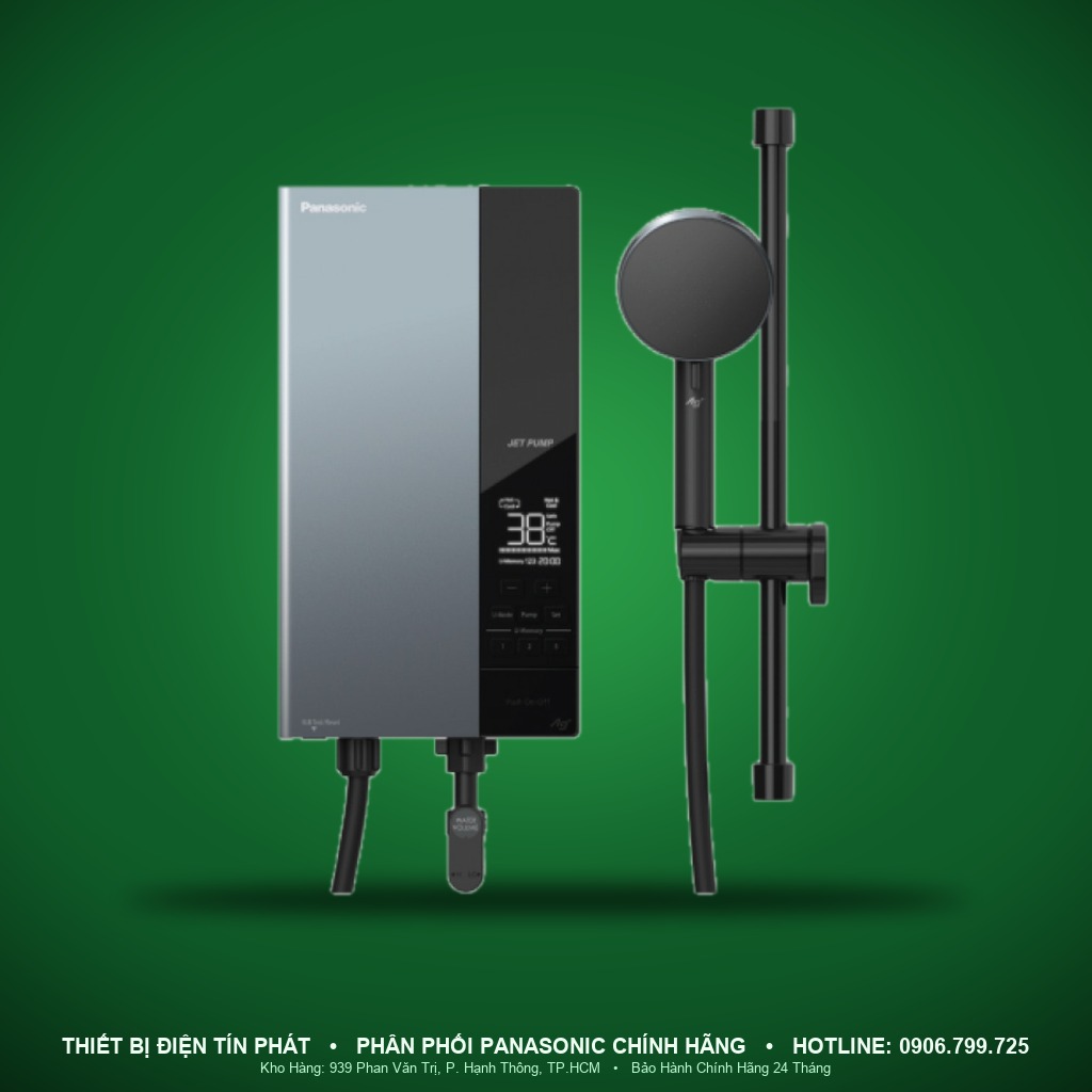 DH-4UDP1VZ - DH-4UDP1VZ – Máy nước nóng trực tiếp U Series có bơm trợ lực, 4,5kW, màu đen xám, Nút vặn điều chỉnh nhiệt độ – Panasonic